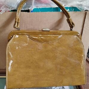 Vintage, Elegant Patent Leather Handbag